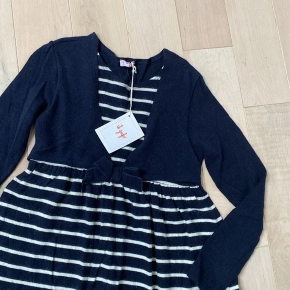 Il Gufo navy soft knit dress Italy
